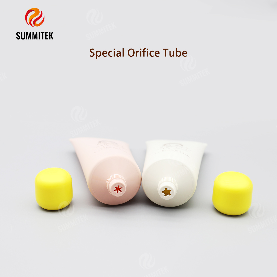Tubo tondo con orifizio speciale | Tappo con forma personalizzata, PE/ABL/biodegradabile
