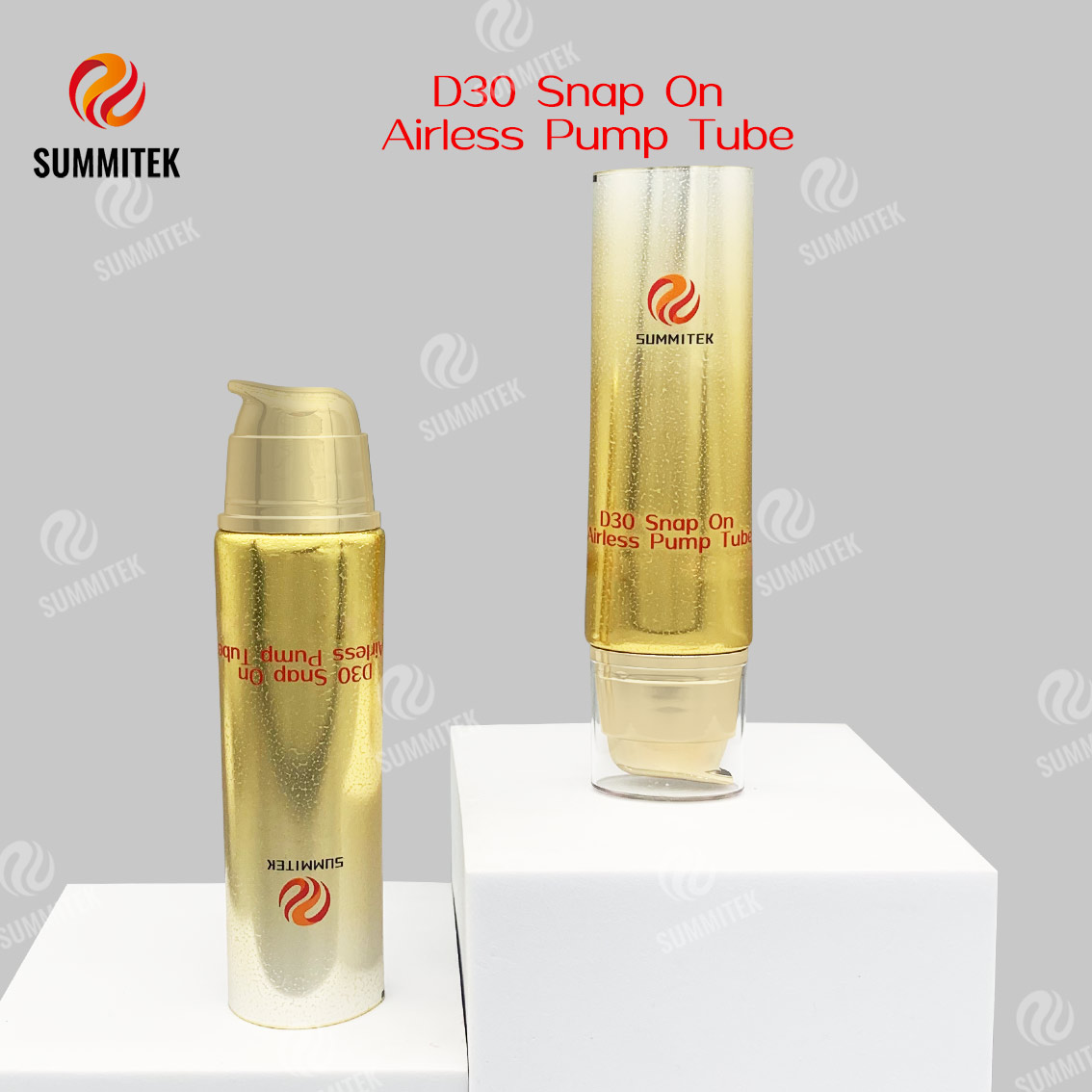 Tubo per pompa airless a scatto D30 | Imballaggio cosmetico con pompa a vuoto