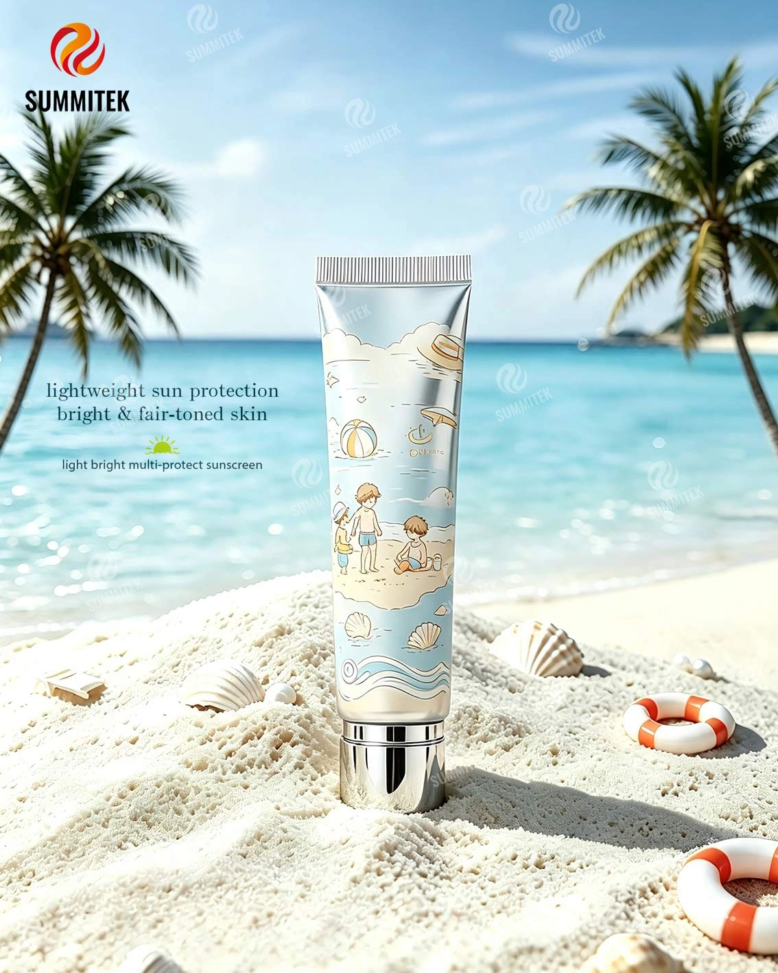 Produttore di tubi per protezione solare personalizzati con imballaggi in PE e ABL Sun Care