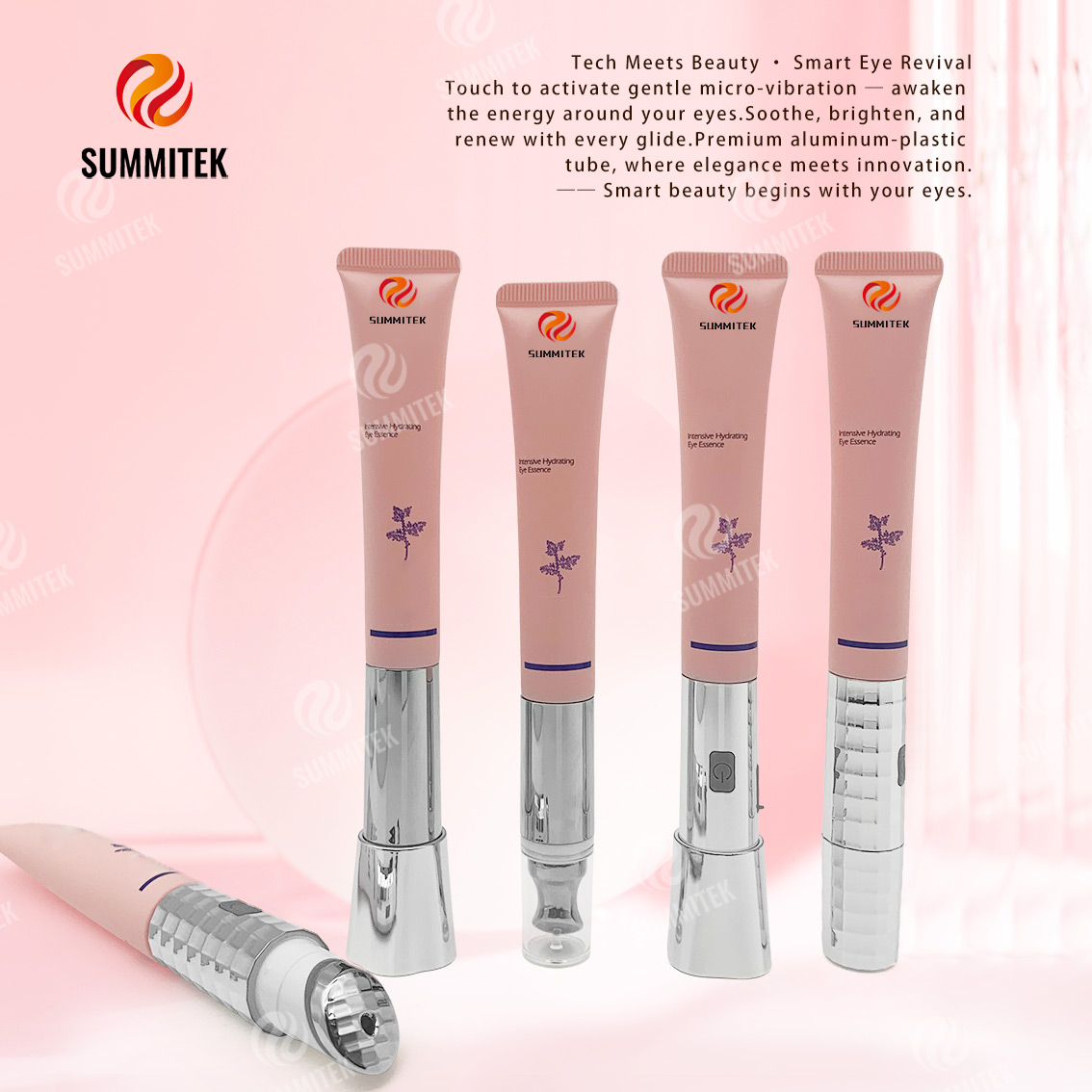 Tubo vibrante per crema occhi | Confezione di siero per occhi con applicatore a microvibrazione