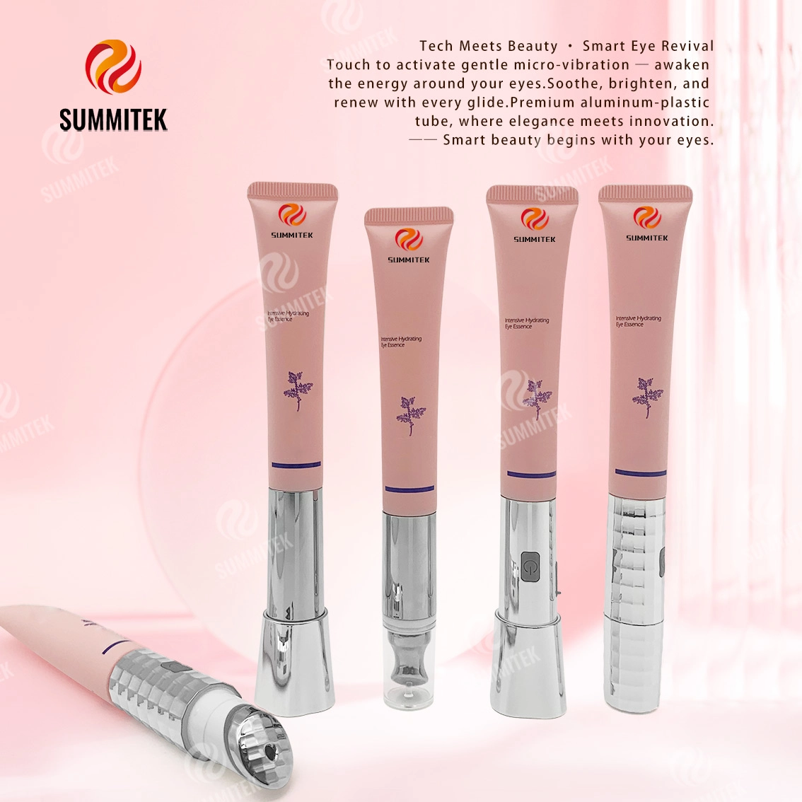 D19 Tubo vibrante per crema occhi | Confezione di siero per occhi con applicatore a microvibrazione