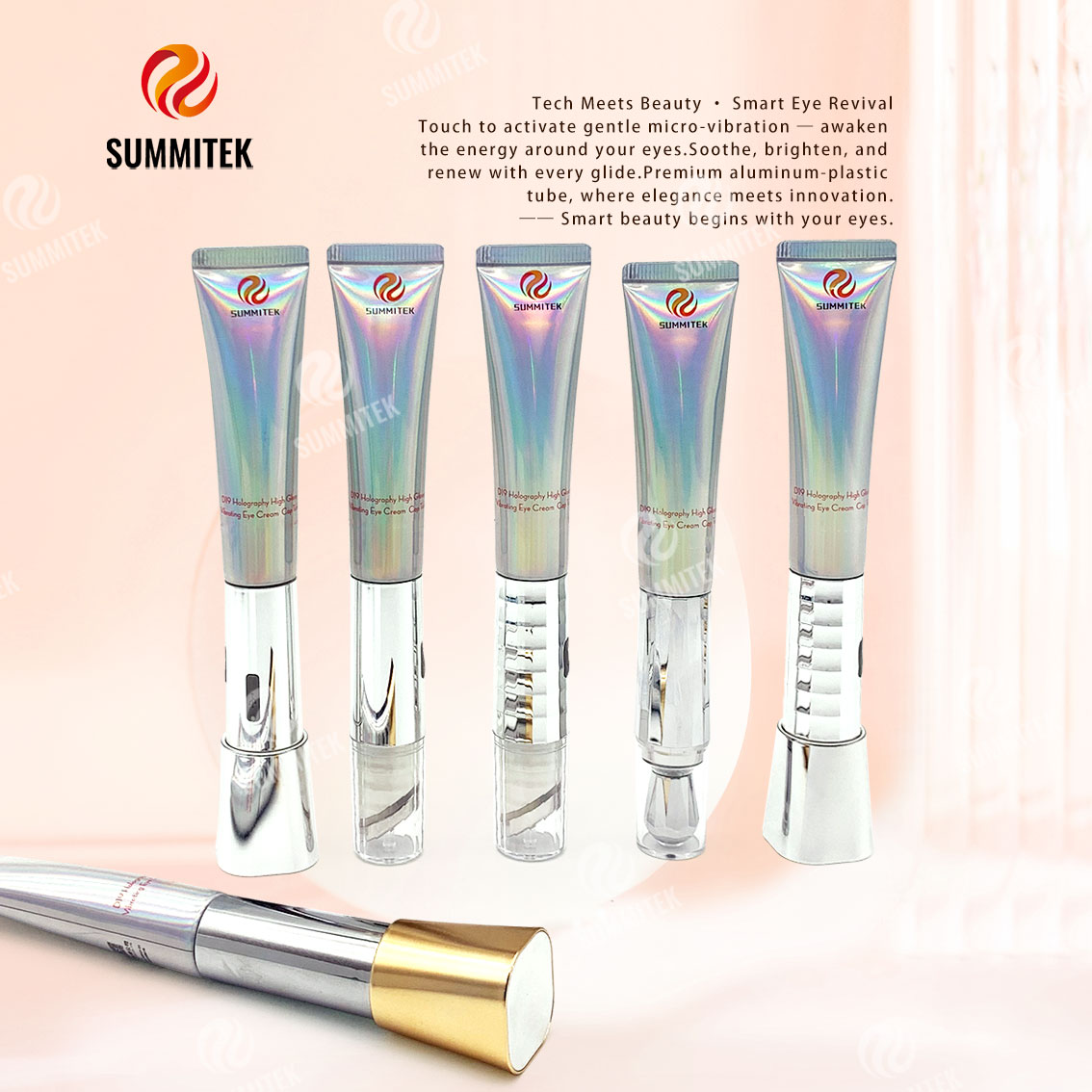 Tubo vibrante per crema occhi | Confezione di siero per occhi con applicatore a microvibrazione