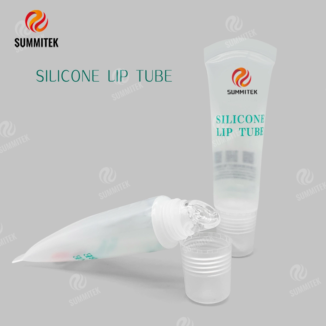 Tubo per labbra in silicone traslucido D19 | Confezione riciclabile di balsamo per labbra e olio per labbra