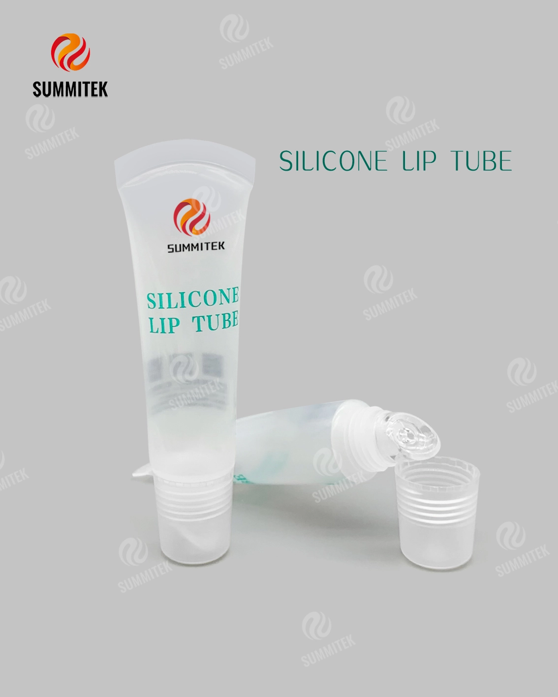 Tubo per labbra in silicone traslucido D19 | Confezione riciclabile di balsamo per labbra e olio per labbra