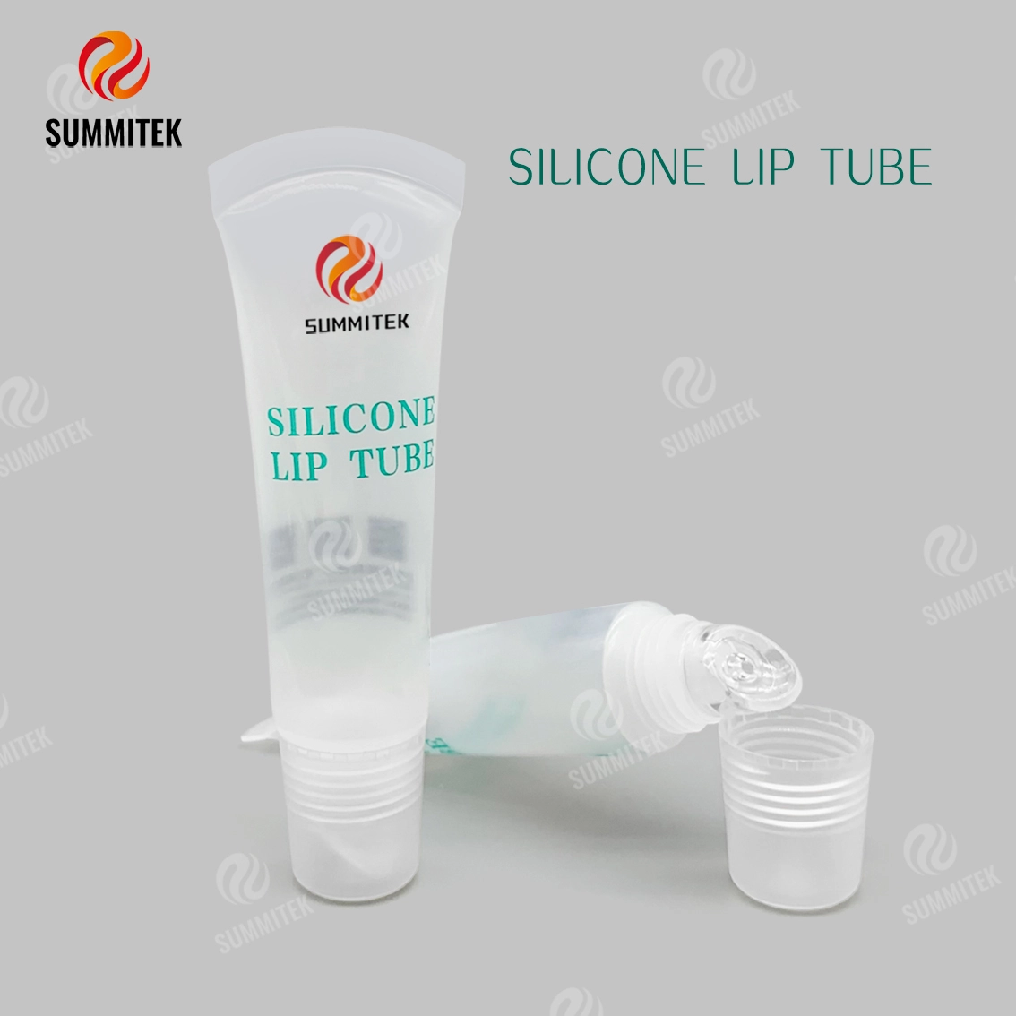 Tubo per labbra in silicone traslucido D19 | Confezione riciclabile di balsamo per labbra e olio per labbra