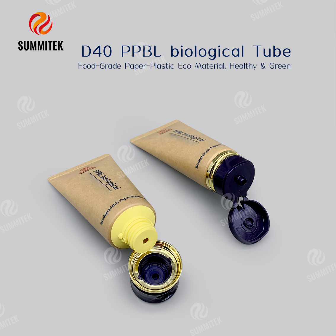 Tubo di carta biodegradabile D40 | Confezione cosmetica ecologica al 60% PPBL