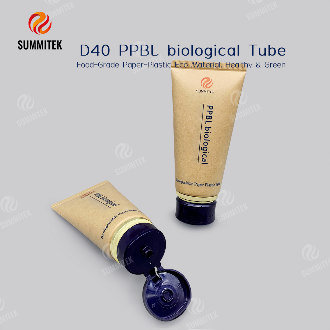 Tubo laminato carta-plastica D40 con il 60% di contenuto di carta per una bellezza naturale