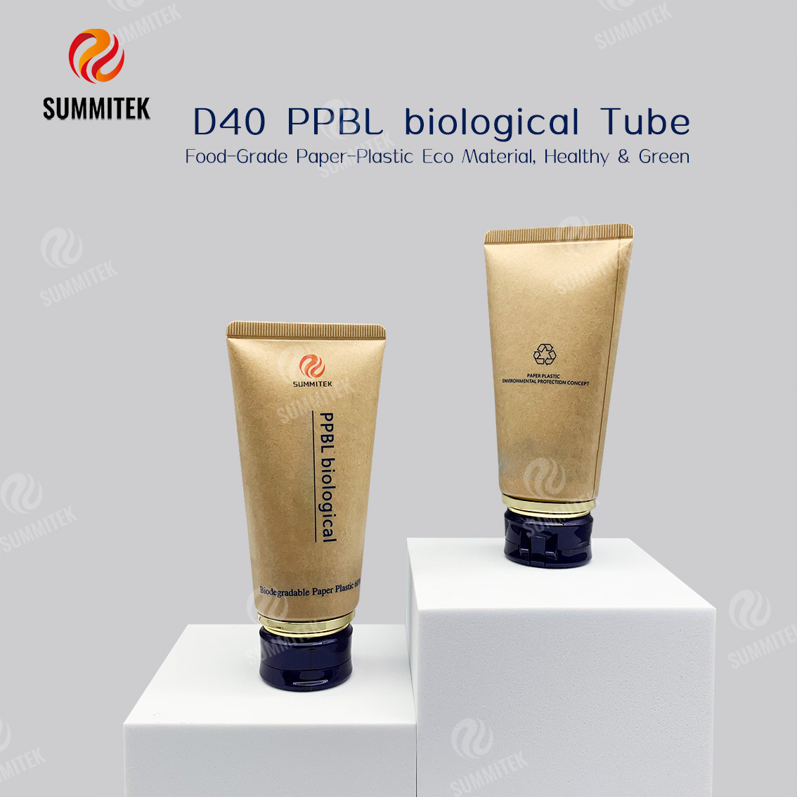 Tubo laminato carta-plastica D40 con il 60% di contenuto di carta per una bellezza naturale