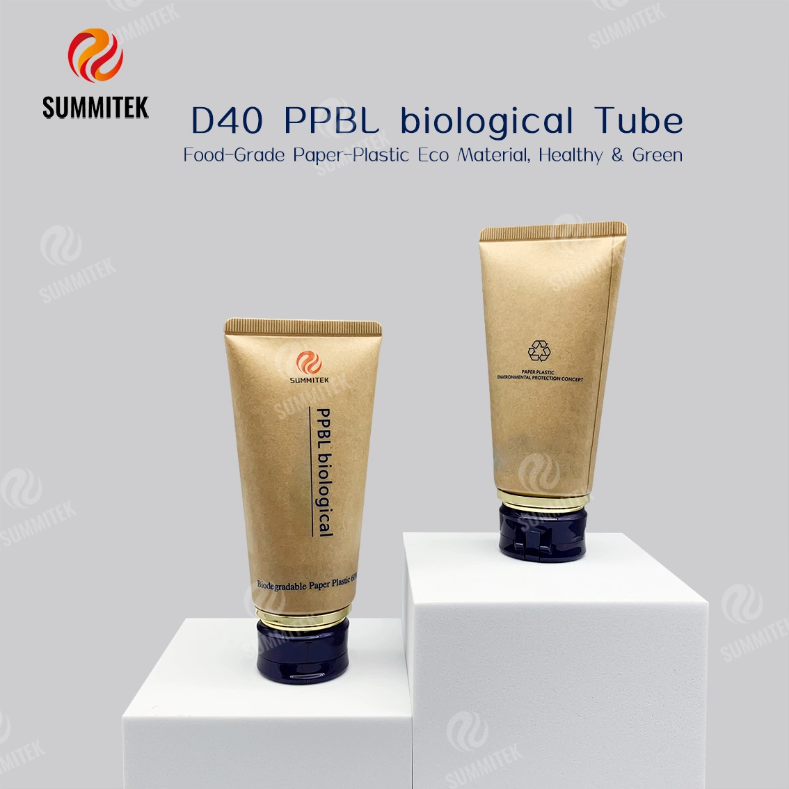 Tubo laminato carta-plastica D40 con il 60% di contenuto di carta per una bellezza naturale