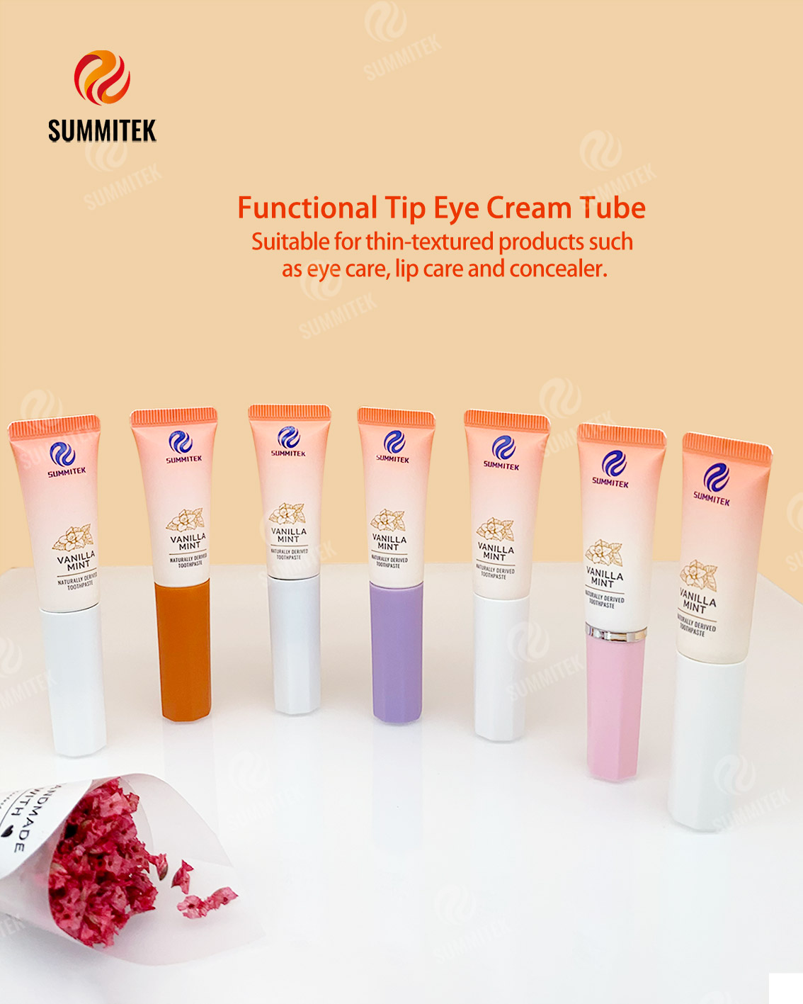 Tubo multi-punta corto D19 | Tappo tazza antirotazione, Rullo singolo/multiplo, Silicone, Pennello