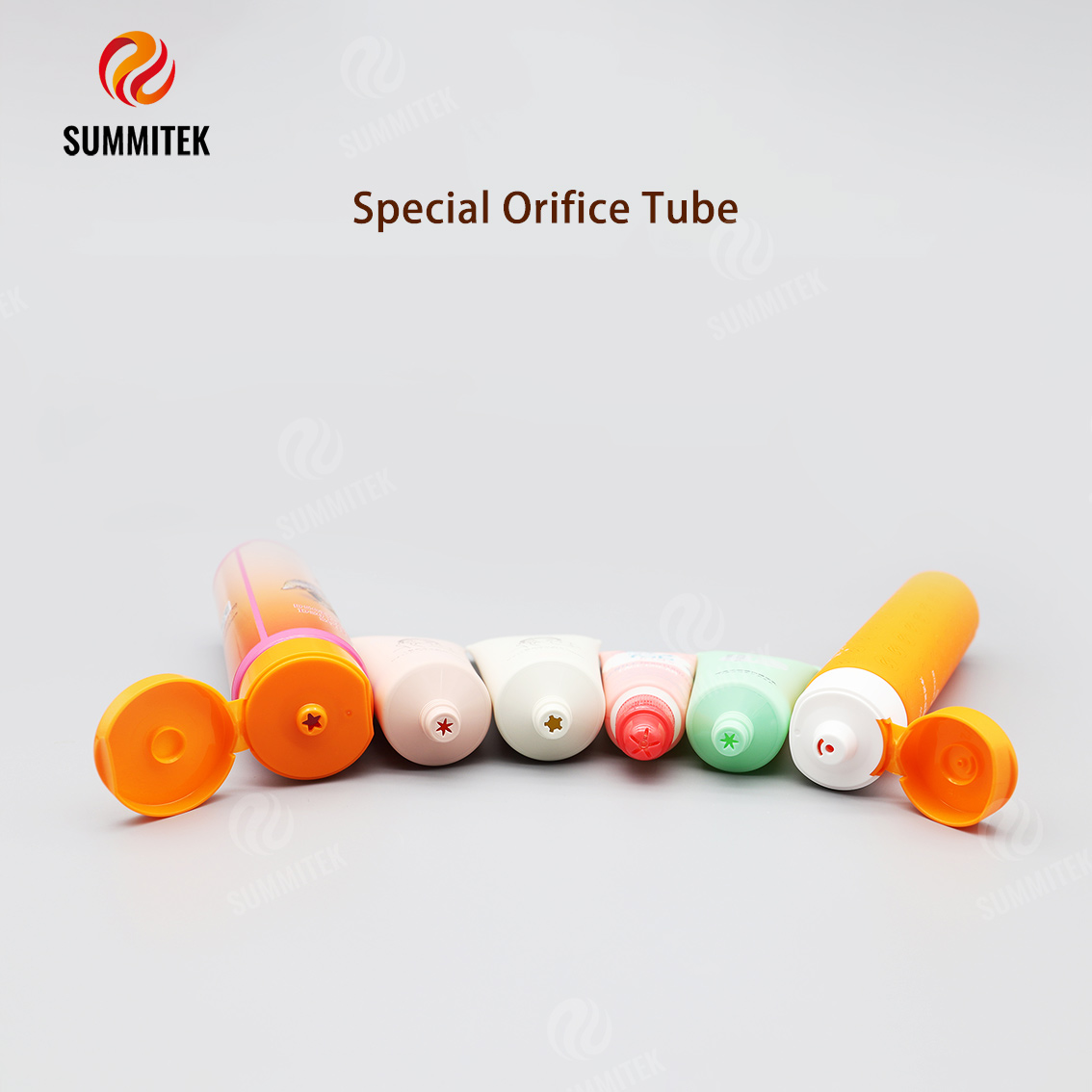 Tubo tondo con orifizio speciale | Tappo con forma personalizzata, PE/ABL/biodegradabile