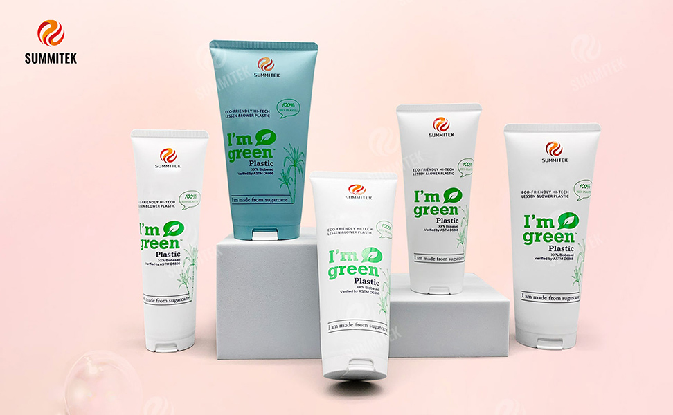Tubo cosmetico personalizzato in canna da zucchero per imballaggi di bellezza sostenibili